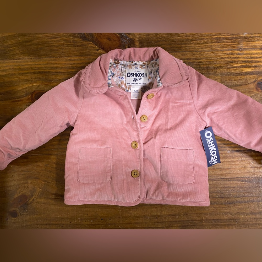 OshKosh B'gosh Dusty Pink Corduroy Kids Jacket